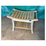 Wooden shower/sauna seat