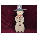 Hand Painted Wooden Snowman Birdhouse