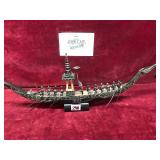 Vintage Horn Carved Thailand Ship
