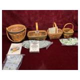 Vintage Longaberger Baskets and Accessories Lot
