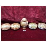 Japanese Koshida Satsuma Bowls and Vase Lot