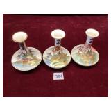 Japanese Koshida Satsuma Miniature Vases