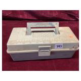 Vintage Tackle Box with Fishing Lures and Flys