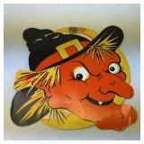 Vintage Halloween Witch Cardboard Die Cut
