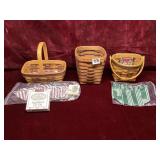 Vintage Longaberger Basket Collectibles Selection
