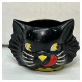 Vintage Halloween Black Cat Candy Container