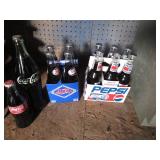 all soda bottles & pepsi glasses