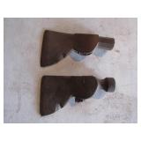 2 hatchet heads