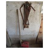saws,crowbar,gas can & items