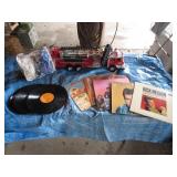 records,firetruck & item