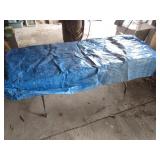 wooden folding table & tarp