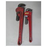 2 pipe wrenches