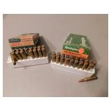full box of 222 remington & box of empty brass