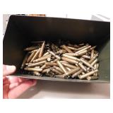 ammo box & all 30-06 empty shell casings