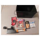 lyman cutts compensator,mount ammo box & items