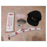 case xx therm.,hat,paperweight,wet stone & items
