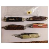 5 old scout knives
