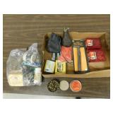 powder flask,caps & items