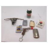 lighters incl:zippo,gun key chain,adv. items