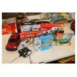 remote control car & boxes of items