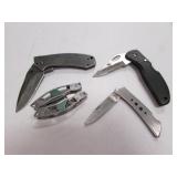 4 knives incl:kershaw