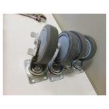 4 black wheel castors