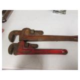 2 pipe wrenches incl;ridgid