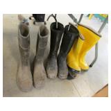 size 10 rubber boots incl:mucks