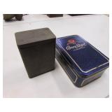 old arbuckle bros tin & crown royal tin