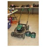 masterforce cordless mower w/batterys & charger