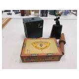 cow bell music item,cigar box,wood pc & item