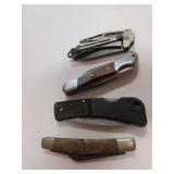 4 knives incl;gerber