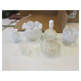 6 pcs of moonstone glass