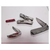3 knives & multi-tool