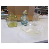 bisquit jar,oil lamp,jar & dish