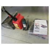 gas can,bottle jack & items