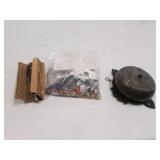 old bell,buttons & tool