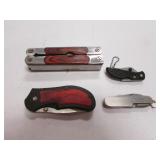 3 knives & multi-tool
