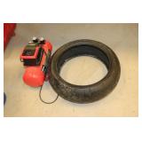 air compressor & motorcycle tire