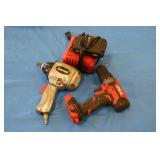air impact wrench & skil cordless drill