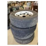 4 used trailer tires