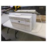 window AC & box of plastic items