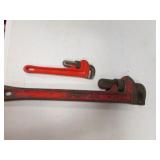 2 pipe wrenches incl:ridgid