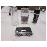 opera glasses & 3 bottles