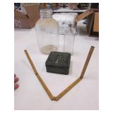 folding rule,advertising tin,jar & bottle