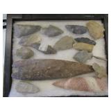 showcase & Indian artifacts