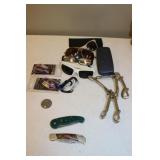 knives,sun glasses & items