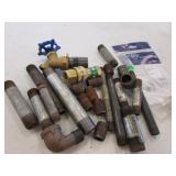 brass valve & metal pipes