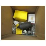 box of items incl:electrical