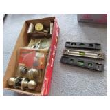 3 small levels & door hardware